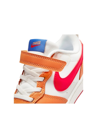 Nike Court Borough Low 2 Leather Sneaker Hakiki Deri Lastik İpli Bantlı Unisex Spor Ayakkabı Turuncu Turuncu