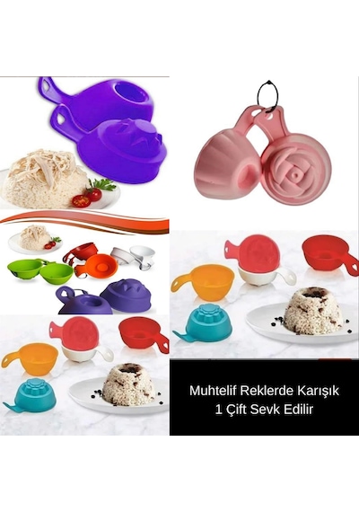 Pilav Ve Helva Şekil Verici Pratik Servis Kalıbı Aleti 2 Adet Yeşil
