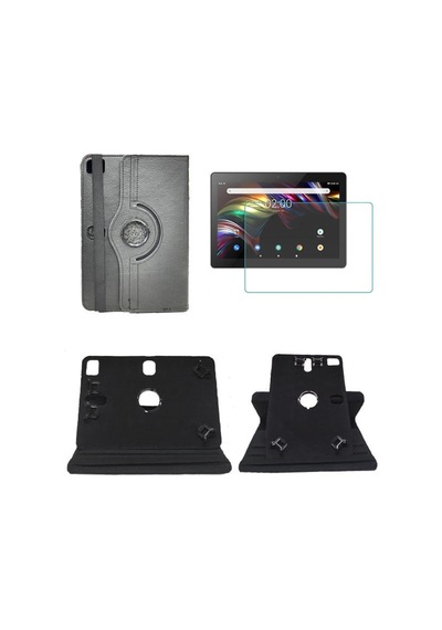V Tab Z2 Lte Tablet Kılıfı Kamera Yeri Uyumlu Unıversal Standlı Kılıf + Nano Ekran Koruyucu Arka Kapak
