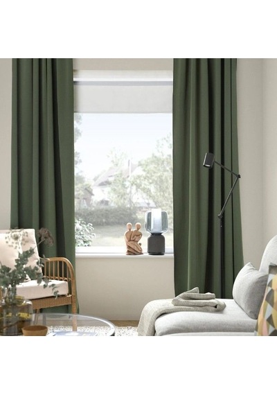 Ikea Majgull Fon Perde 145x300 Cm Yeşil