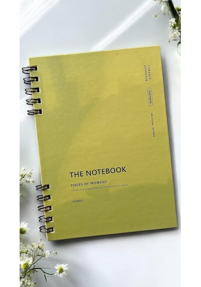 Tr Spiralli 80 Yaprak Kareli A5 Defter, Not Defteri, Okul Defteri, 4 Farklı Renk Seçeneği 03 Olive Green Çok Renkli
