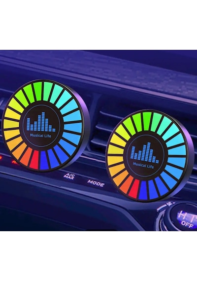Rgb Sese Duyarlı Ritim Animasyonlu Müzik Ekolayzer Şarjlı Kokulu