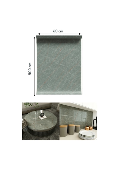 Technojet Kendinden Yapışkanlı Mermer Desen Folyo Tezgah Mutfak Banyo Duvar Kaplama 60cmx500cm