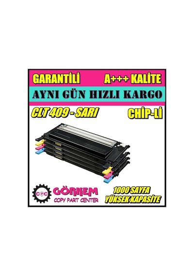 Samsung Clx3175 Toner Uyumlu Sarı / Clt-Y409S