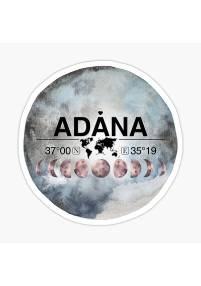 Adana Ve Ay Gps Harita Sticker Oto Araba Yapıştırma 15Cm