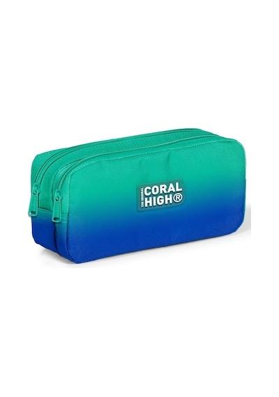 Coral High Erkek Çocuk Yeşil Saks Renk Geçişli İlkokul Ve Ortaokul Sırt Çantası Ve Kalemlik Seti