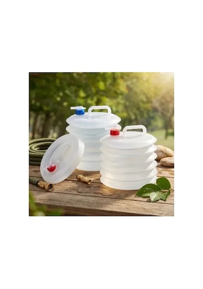 Musluklu Akordiyon Katlanır Su Bidonu 10 Litre 0.05 M