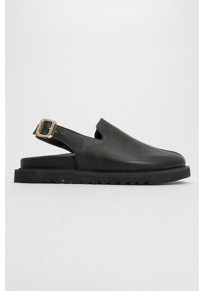 Luvishoes Luvi Shoes Laby Siyah Cilt Hakiki Deri Kadın Sandalet Siyah Deri