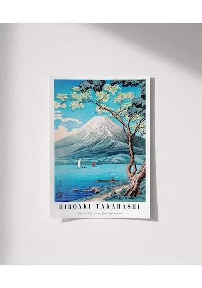 Çerçevesiz Poster Hiroaki Takahashi Yamanaka Gölü'nden Fuji Dağı