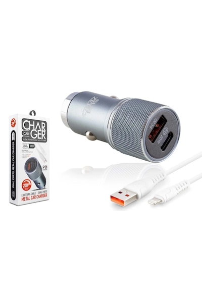 Subzero Cr92 20w 3.4a Hızlı Pd+usb Çıkışlı İphone Araç Şarj Aleti Siyah