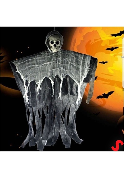 İskelet Hayalet Halloween Dekor Süsü, 80cm X 60cm 0 - 99