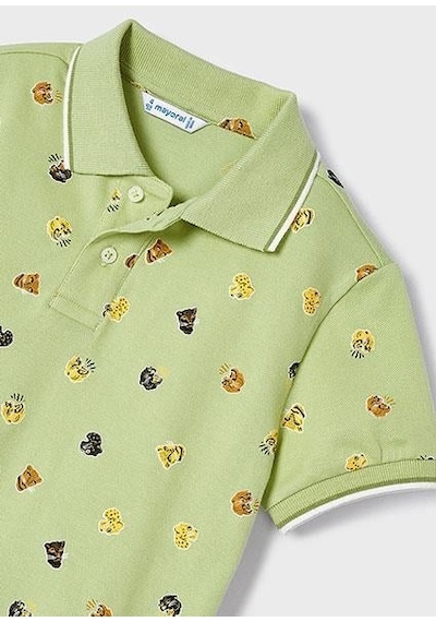 Name It Mayoral Erkek Çocuk Yeşil Polo Yaka T-shirt 03109 Yeşil