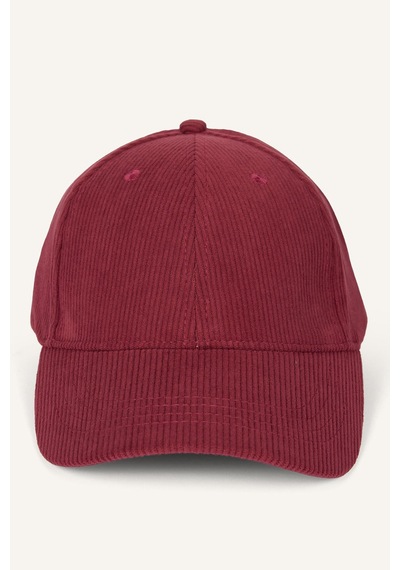 Defacto Kadın Fitilli Kadife Cap Şapka H6755ax26wnbr2 Bordo-br2
