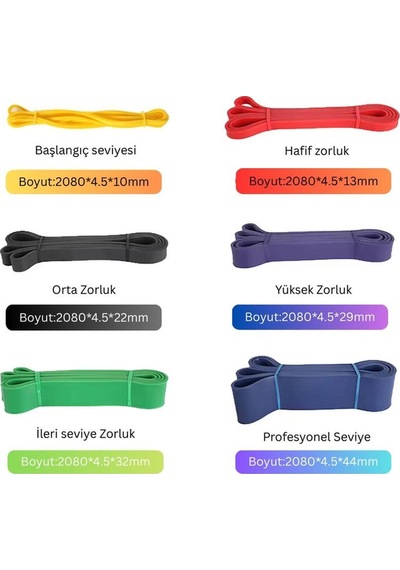 Evapera Tekli Fitness Pilates Cross Barfiks Spor Direnç Lastiği Kas Geliştirme Training Bandı Bant 1 Adet Mor Çok Renkli