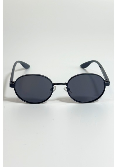 Unisex Polarize Yuvarlak Güneş Gözlüğü Siyah Uv400 Korumalı