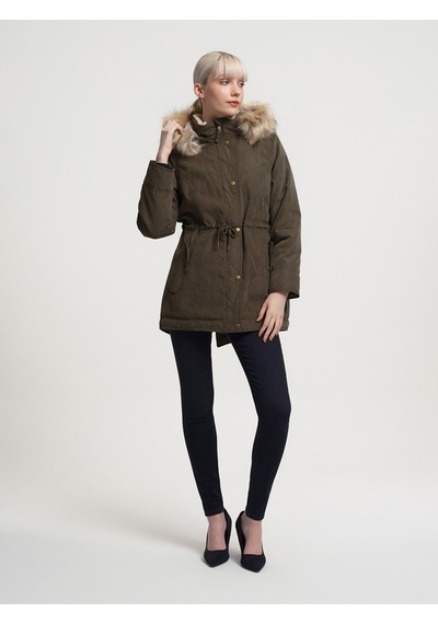 Loose Fit Kadın Mont Haki