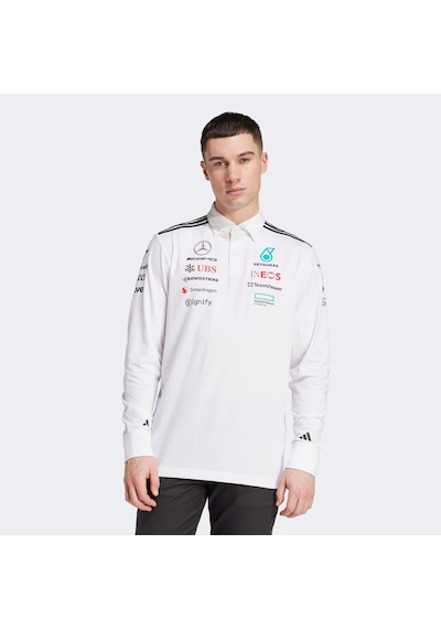Adidas Mercedes Amg Petronas Formula One Team Erkek Beyaz Motorsport Sweatshirt Jx0757