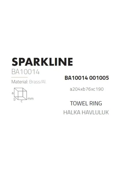 System Sparkline Halka Havluluk Gold Renk Ba1014 005 Gl Çok Renkli