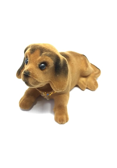 Kafa Sallayan Köpek Araç Içi Torpido Süsü Kahverengi Büyük 15X8Cm (519024113)