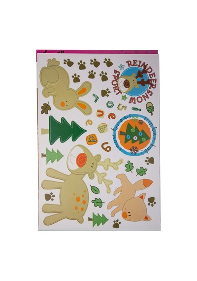 Duvar Süsü Sticker Ormanlı Desenli Pvc Diğer