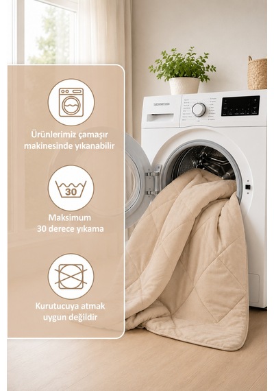 Formeya Bej Soft Slikon Yorgan Tek Kişilik 155 215