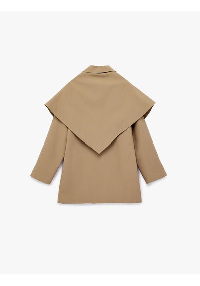 Koton Gabardin Kumaş Uzun Kollu Cepli Düğmeli Pelerin Detaylı Oversize Trençkot Deve Tüyü 6sak00002uw Taba Koton Gabardin Kumaş Uzun Kollu Cepli Düğmeli Pelerin Detaylı Oversize Trençkot Deve Tüyü 6sak00002uw Taba
