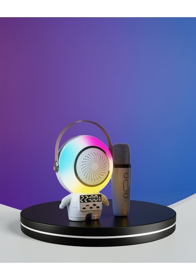 Rgb Işıklı Astronot Tasarım Bluetooth Hoparlör Uczzztekmikrofonastrospeaker-1