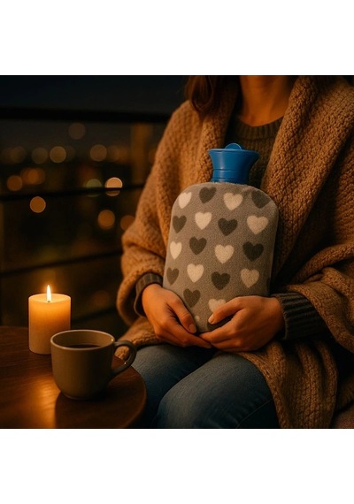 2 Litre Kılıflı Sıcak Su Torbası Gri