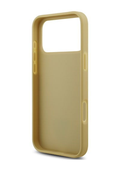 Apple Uyumlu iPhone 17 Pro Max Kılıf Guess Lisanslı Taşlı Arka Yüzey Üçgen Logolu Kapak Gold Gold