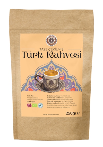 Bonacres Nitelikli Klasik Türk Kahvesi 250 G