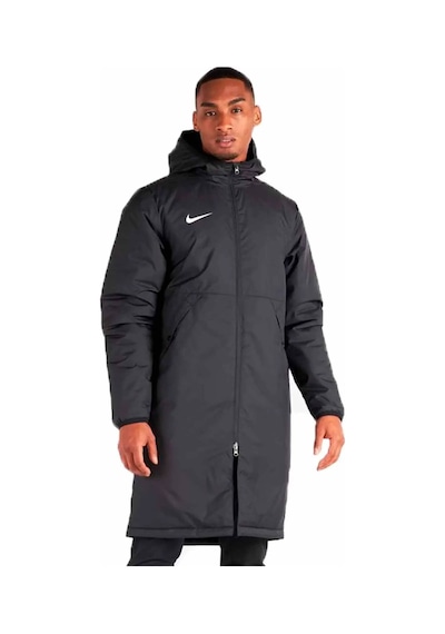 Nike Football Synthetic Fit Loose Fit Jacket Erkek Bol Kesim Kapüşonlu Mont Parka Siyah Siyah