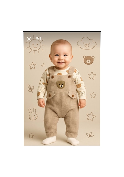 Uğur Bebe Ayı Desenli Erkek Bebek Tulum 3 Lü Tulum Seti Zıbın Tulum Çorap 3-6-9 Ay Bebek Kıyafeti Bej Renk Bej Bej Uğur Bebe Ayı Desenli Erkek Bebek Tulum 3 Lü Tulum Seti Zıbın Tulum Çorap 3-6-9 Ay Bebek Kıyafeti Bej Renk Bej Bej