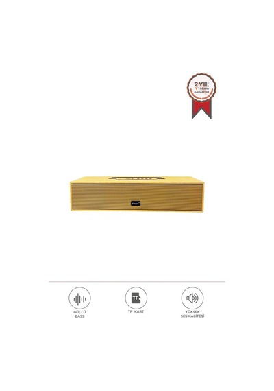 Torima Kts-1738 Ahşap Bluetooth Hoparlör Telefon Standı, Derin Bas, Usb + Tf Kart Girişli, Taşınabilir Ve Şarjlı Speaker