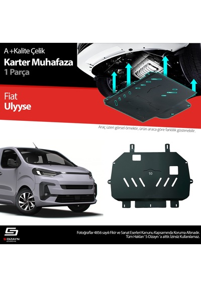 S-dizayn Fiat Ulysse Çelik Karter Muhafaza Koruma 2022 Üzeri A+ Kalite