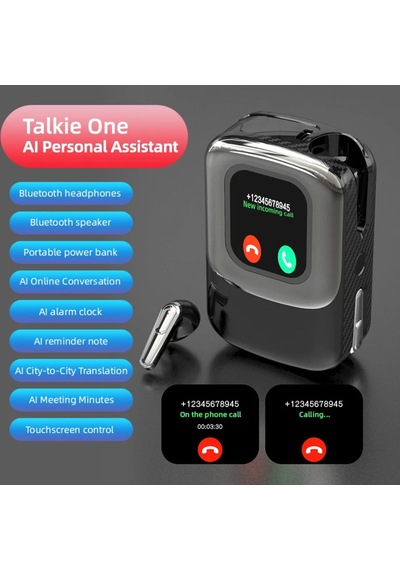 Beemen Talkie One Aı Large Bluetooth 6.0 Akıllı Kulak İçi Kulaklık ve Dokunmatik Ekranlı Şarj Kutusu
