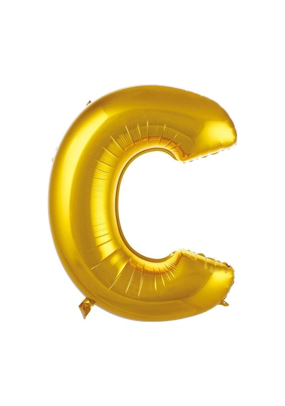 Folyo Harf Balon Gold Renk 40 İnc 100 Cm Helyum Uyumlu C