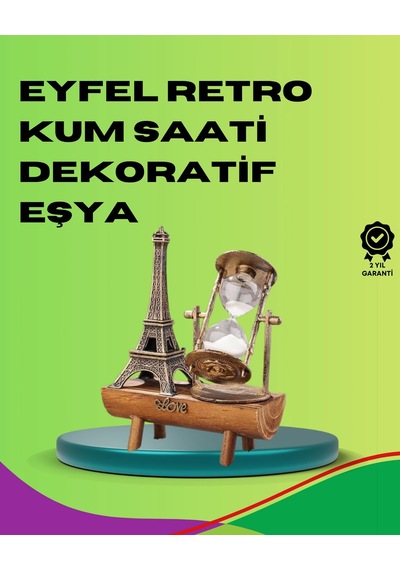 Ahşap Gövdeli Dekoratif Kum Saati Masa Üstü El Sanatı Aksesuarı