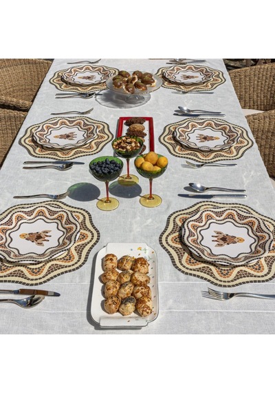 Mosaic Kağıt Tabak 26 Cm 12'li Paket Beyaz