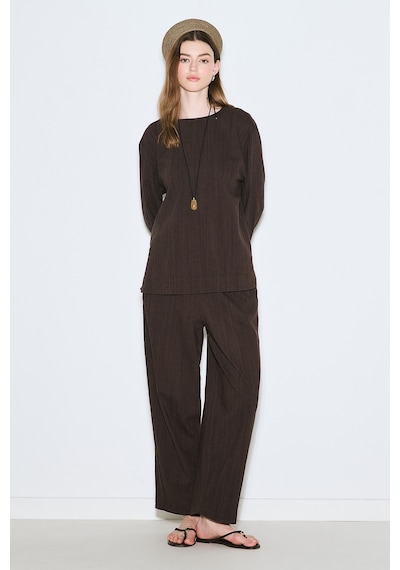 Manuka Rustik Yırtmaçlı Bluz Acıkahve Ss26blz00026-23.6552