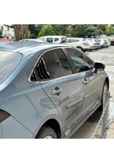 Toyota Corolla 2018 Sonrası E210 Uyumlu Kelebek Cam Izgarası Kelebek Cam Vizörü İthal Havalandırma Sağ Sol Takım Parlak Siyah 1.sınıf 00 Şüscaroto Aksesuar