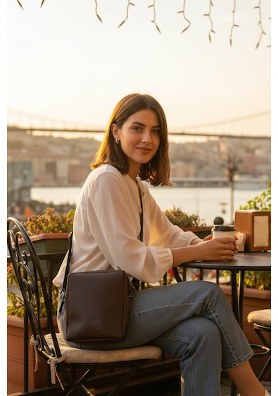 Brandsmithshop Mocha Kahverengi Glow Elegant Omuz Çantası Çok Renkli
