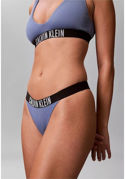 Calvin Klein Kadın Logo İmzalı Elastik Bel Bantlı Mavi Bikini Altı-15905