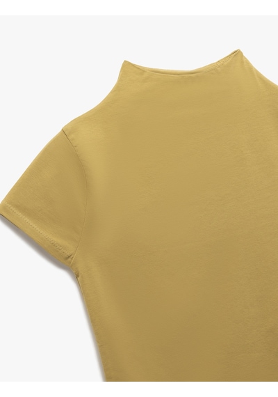 Koton Pamuklu Slim Fit Kısa Kollu Dik Yaka Tişört Ada Çayı 5sak50357ek Açık Yeşil Koton Pamuklu Slim Fit Kısa Kollu Dik Yaka Tişört Ada Çayı 5sak50357ek Açık Yeşil