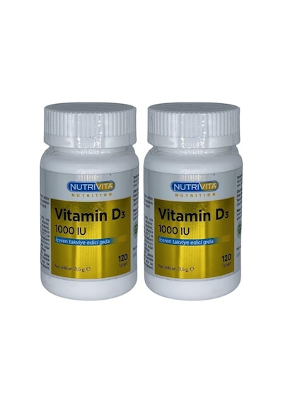 Nutrivita Nutrition Vitamin D3 Vitamini 1000 Iu 2x120 Tablet