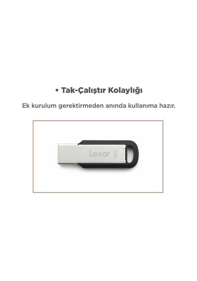 Ofis Dosya Saklama Veri Aktarımı Lexar Metal Usb 3.2 Gen1 Flash Bellek 150 Mb/s 32 Gb M400