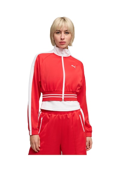 634556-11 Puma T7 Pique Cropped Jacket Kadın 634556-11 Kırmızı