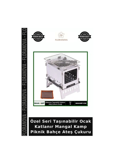 Özel Seri Taşınabilir Ocak Katlanır Mangal Kamp Piknik Bahçe Ateş Çukuru Belirtilmemiş
