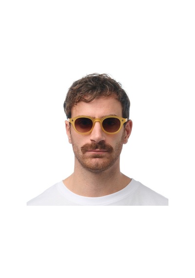 Okkia Milano Unisex Güneş Gözlüğü Sarı / Lens: Kahverengi Gradyan Sarı