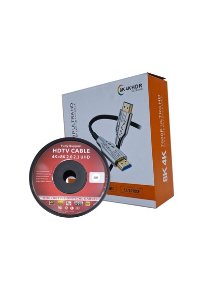 8k 4k 7680p Ultra Hdmı Fiber Optik Hdmi Kablo 20m
