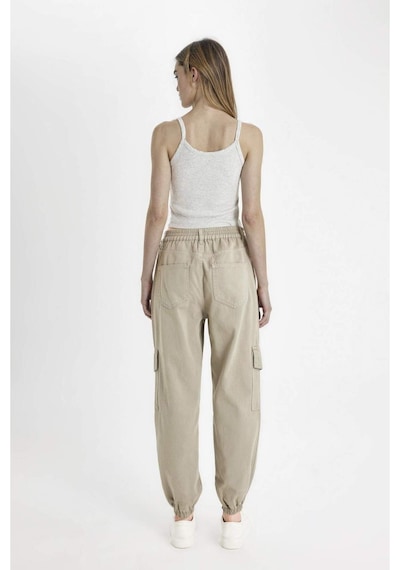 DeFacto Coool Gabardin Jogger Pantolon Normal Bel Basic Düz Kargo Cepli B0454AX24AUKH419